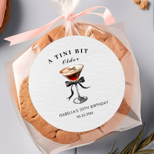Espresso Martini Tini Bit Older Birthday Party Classic Round Sticker
