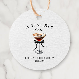 Espresso Martini Tini Bit Older Birthday Party Favour Tags