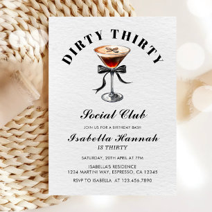 Espresso Martini Tini Bit Older Birthday Party Invitation