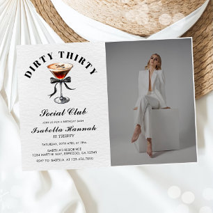 Espresso Martini Tini Bit Older Birthday Photo Invitation