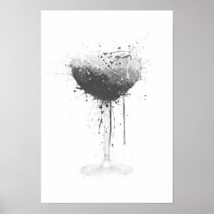 Espresso Martini Wall Art Print (Grey Edition) 