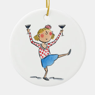 Espresso Martinis Ceramic Ornament