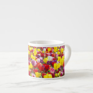 Espresso Mugs custom Spring Tulip Flowers Coffee