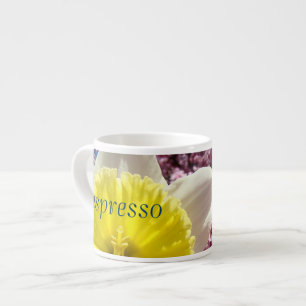 espresso mugs Personalised Daffodil Spring Blossom