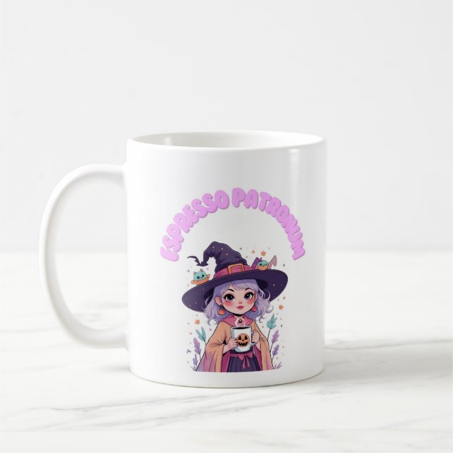 Espresso Patronum Witch Mug – Cozy Pastel Witch 11 (Left)