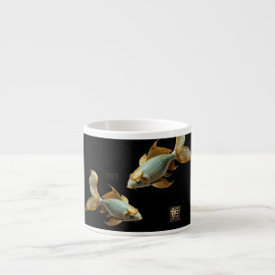 Espresso/Porcelain Koi /Speciality Mug