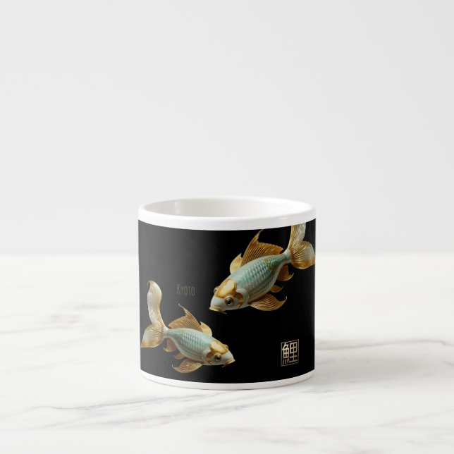 Espresso/Porcelain Koi /Speciality Mug (Front)