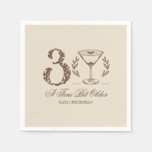Espresso Tini Bit Older 30th Birthday Napkin