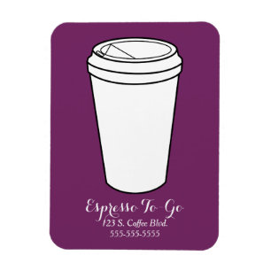 Espresso To-Go Business plum Magnet