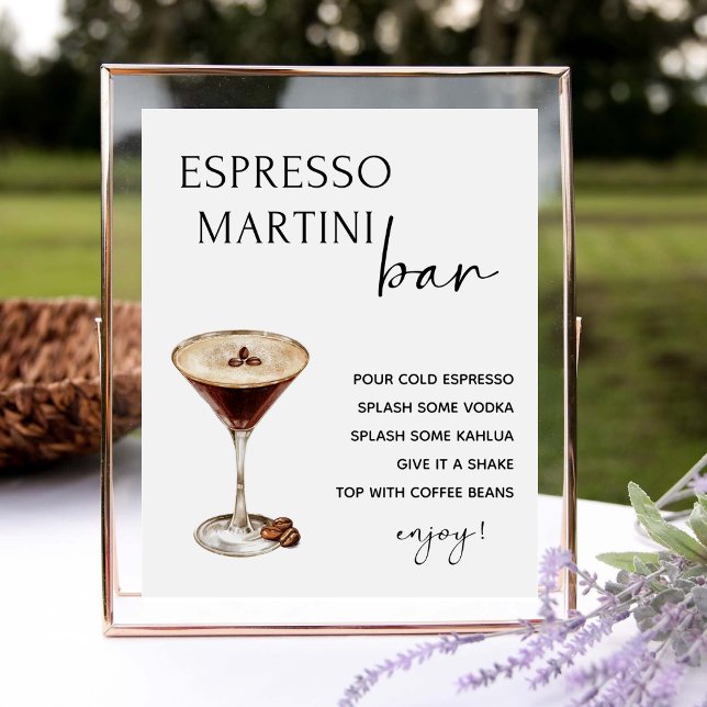 Espresso Wedding Martini Bar Signature Drink Sign (Creator Uploaded)