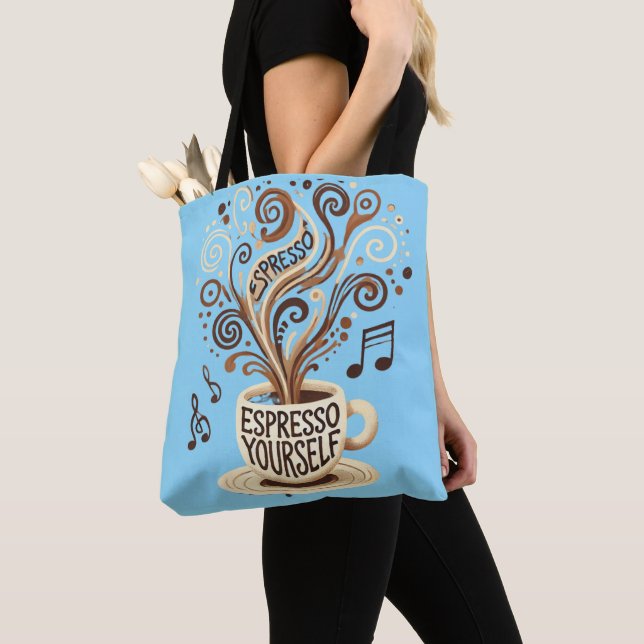  Espresso Yourself – Brewed Creativity Tote Bag (Close Up)