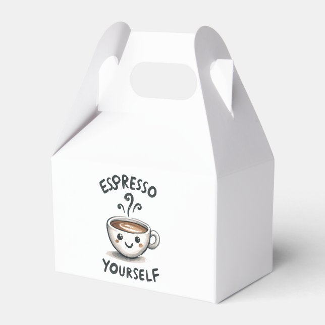 Espresso Yourself coffee Favour Box (Front Side)