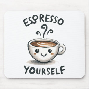 Espresso Yourself coffee Mouse Pad