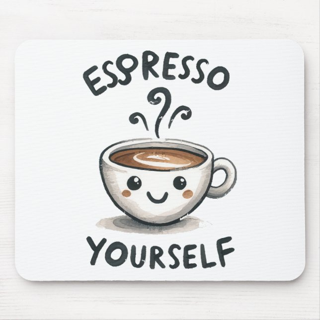 Espresso Yourself coffee Mouse Pad (Front)