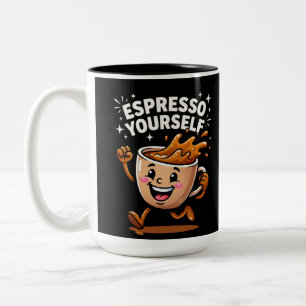 Espresso Yourself Funny Coffee Pun Cute Cup Art