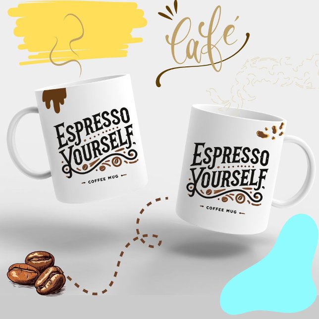 Espresso Yourself' Modern Coffee Lover Gift ☕ Cup (Creator Uploaded)