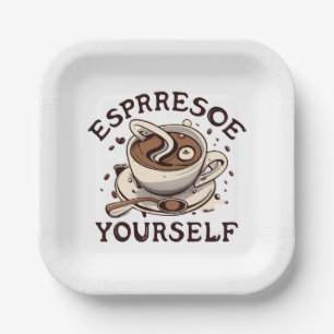Espresso Yourself Paper Plate