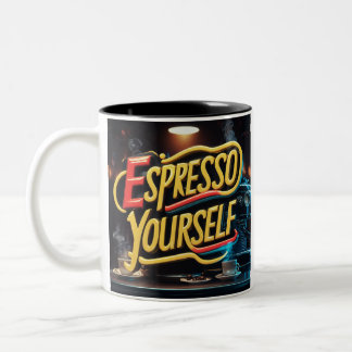 "Espresso Yourself" Two-Tone Coffee Mug