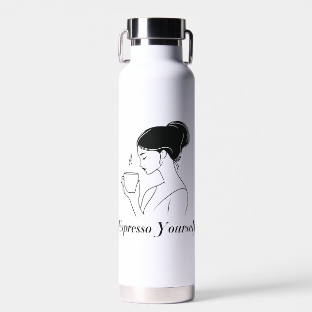 ☕ Espresso Yourself 💭 Water Bottle (Front)