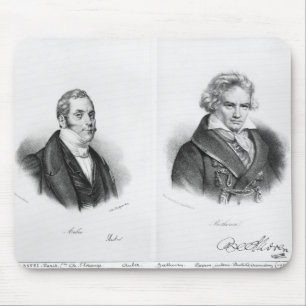 Esprit Auber  and Ludwig van Beethoven Mouse Pad