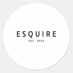 Esquire Est. 2025 Classic Round Sticker