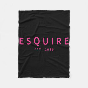 Esquire Est 2025 Women Lawyer Attorney Law School Fleece Blanket