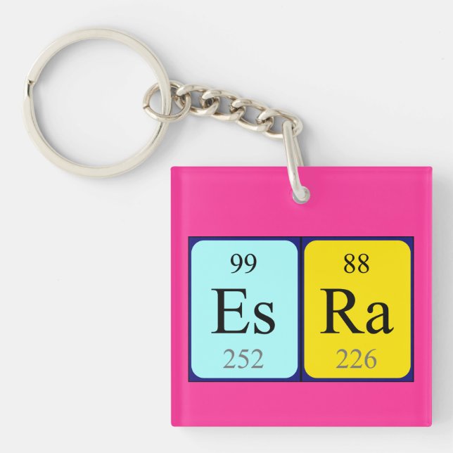 Esra periodic table name keyring (Front)