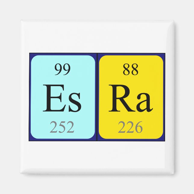 Esra periodic table name magnet (Front)