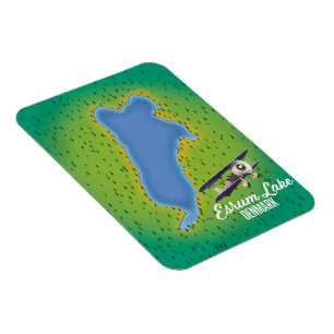 Esrum Lake Denmark travel map Magnet