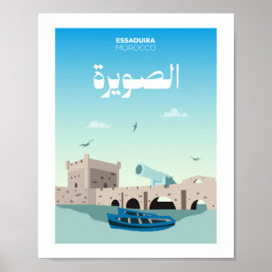 Essaouira City Morocco Illustration Poster