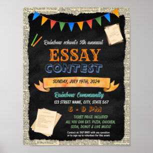 Essay contest event template poster