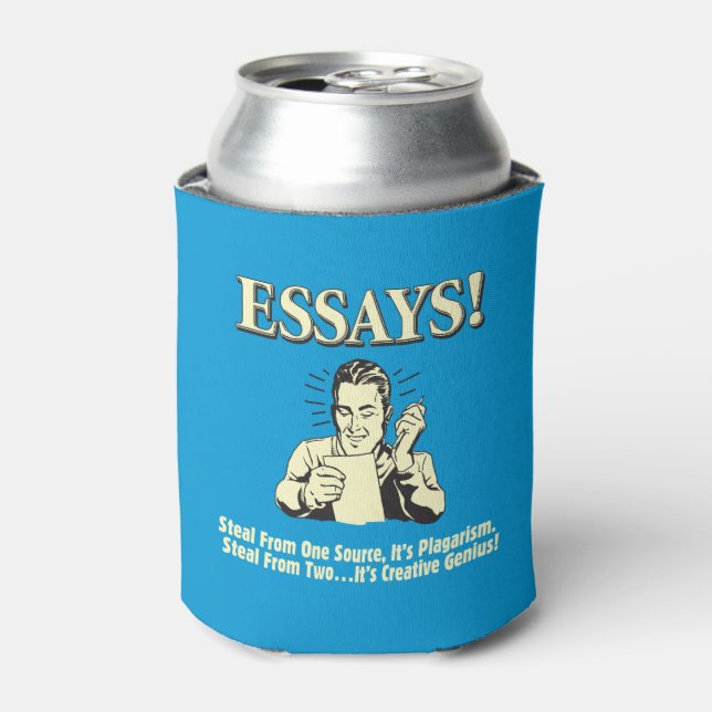 Essays: Steal 1 Plagiarism 2 Genius Can Cooler (Can Front)