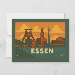 Essen Germany City Art Postcard