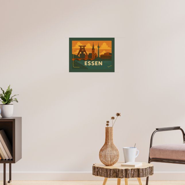 Essen Germany City Art Poster (Living Room 3)