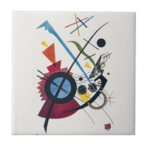 Essence of Art - Violet by Wassily Kandinsky Ceramic Tile