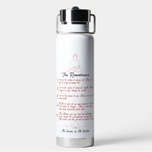 Essence Of Buddha : 5 Remembrances Water Bottle