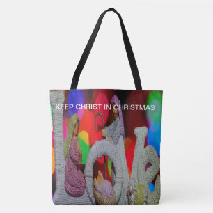 Essence of Christmas With Love of Nativity Scene Tote Bag