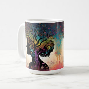 **"Essence of Earth: Abstract Lady Mother Nature"* Coffee Mug
