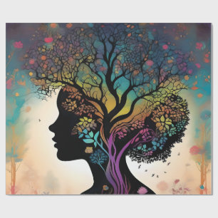 **"Essence of Earth: Abstract Lady Mother Nature"* Wrapping Paper