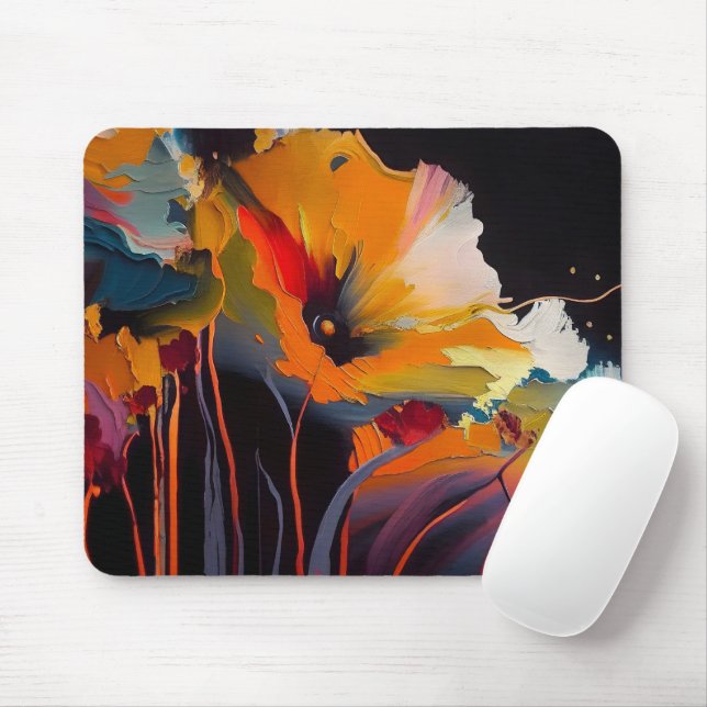 Essence Of The Garden – Abstract Floral Expression Mouse Pad (With Mouse)