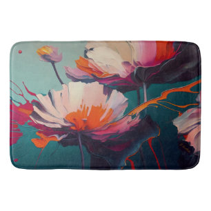 Essence Of The Garden III – Luminous Floral Motion Bath Mat