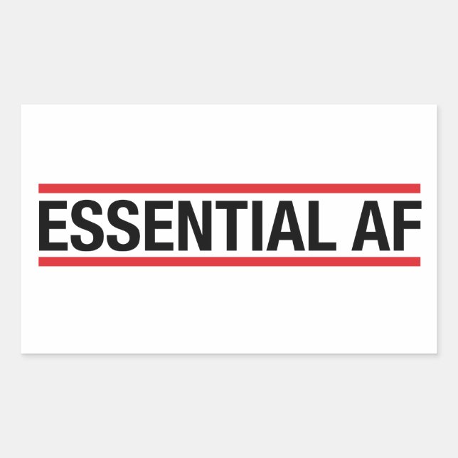 Essential AF Rectangular Sticker (Front)