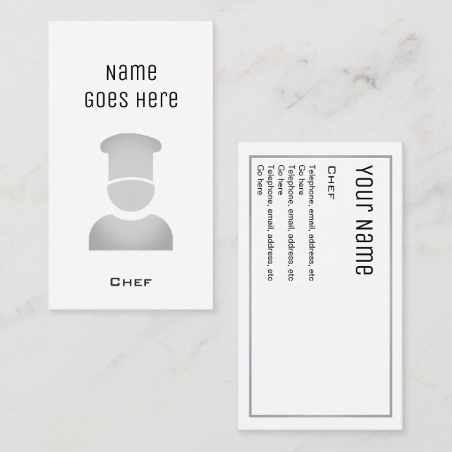 "Essential" Chef Business Cards (Front/Back)