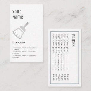 "Essential" Cleaner Price Cards