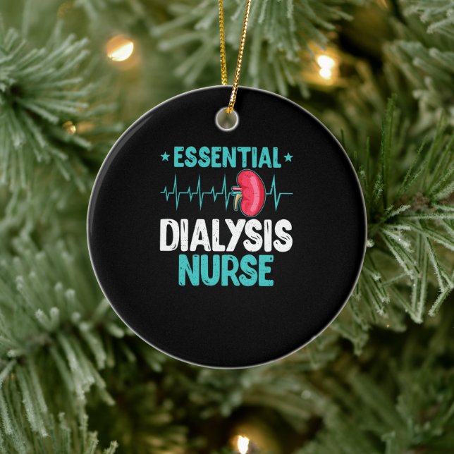 Essential Dialysis Nurse Insulin Nursing Funny Ceramic Ornament (Tree)