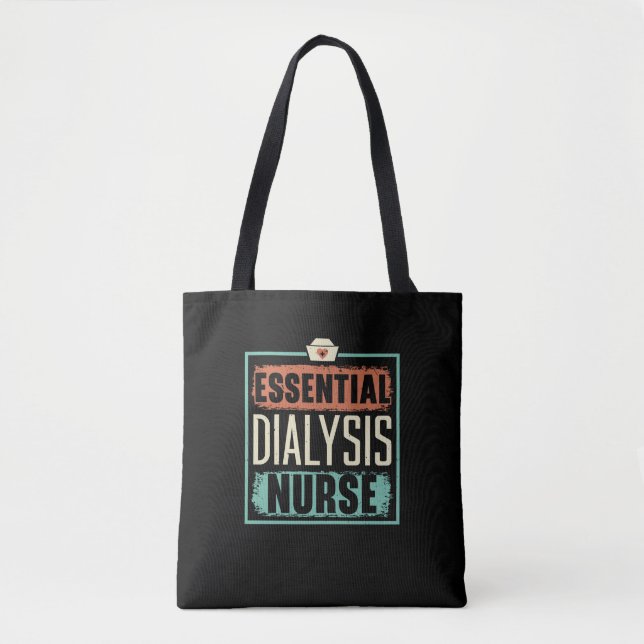 Essential Dialysis Nurse Medical Kidney Disease Tote Bag (Front)