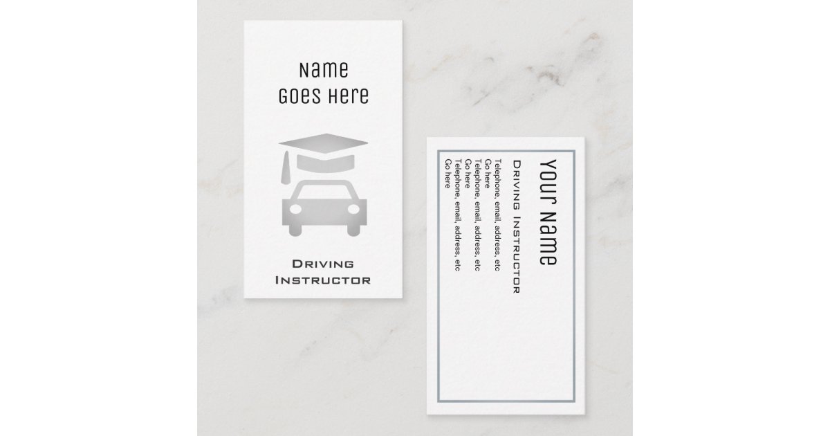 essential-driving-instructor-business-cards-zazzle