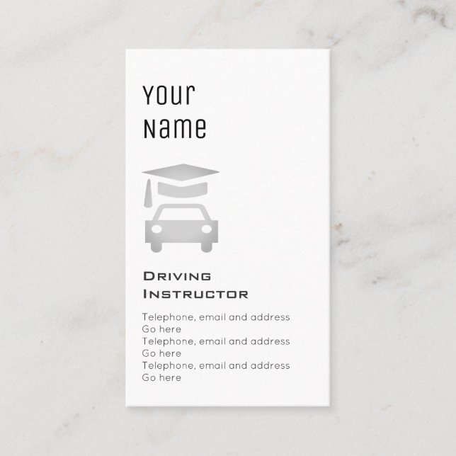 "Essential" Driving Instructor Price Cards (Front)