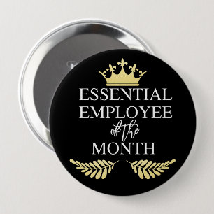 Essential Employee of the Month Coronavirus 10 Cm Round Badge