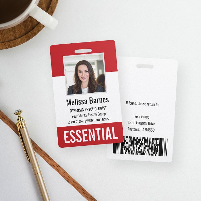 Essential Employee Photo ID Security ID Badge (Creator Uploaded)